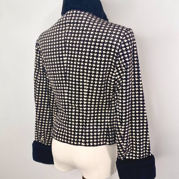 HoundsTooth Fur Jacket - Byblos by Gianni Versace and Alan Cleave - Picture 4 of 8